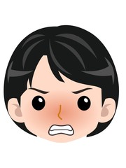 紫の服を着た若い女性