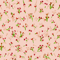 Breath of Spring floral pattern pink with shadows