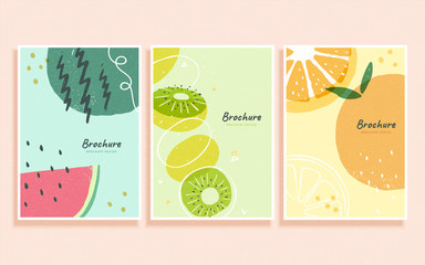 Cover template in fruit concept