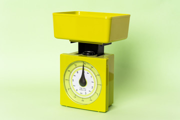 kitchen scale on white background