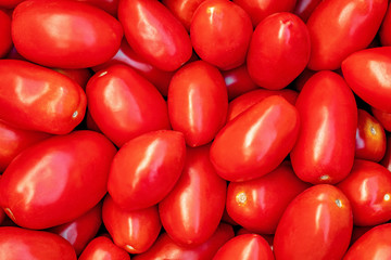 red plum tomatoes, Italian piccadilly tomato background