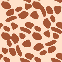 Giraffe fur seamless pattern, tropical animal skin texture.