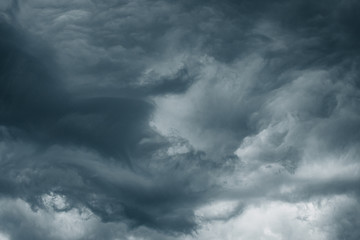 Obraz premium Stormy Sky Before Rain Thunderstorm. Storm Cloudy Sky Background