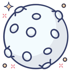 
Moon icon design flat vector 
