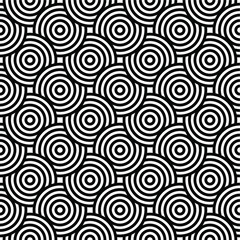 Seamless  abstract pattern circles black and white