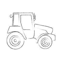 Tractor icon. Simple line element Tractor symbol for templates, web design and infographics. Vector sketch