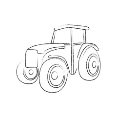 Tractor icon. Simple line element Tractor symbol for templates, web design and infographics. Vector sketch