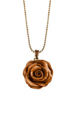 Rose pendant isolated