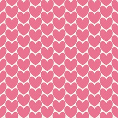 cute pink heart love seamless pattern for background, wallpaper, texture, label, cover, card, banner etc. vector design