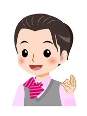 若い受付の女性