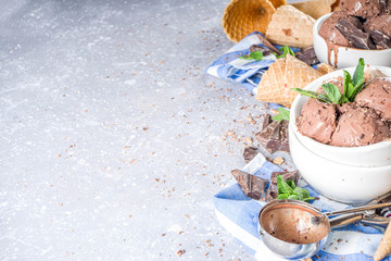 Homemade chocolate ice cream