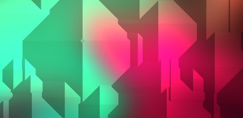 Polygonal background. Colorful wallpaper with geometric design. Digital 3d illustration.