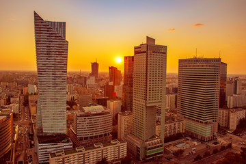 Night view of Warsaw