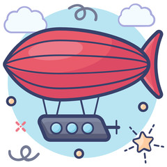  An air blimp vector style, spaceship   © SmashingStocks