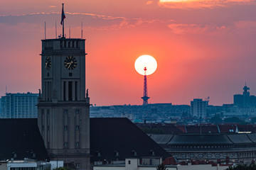 Berlin, Sonnenuntergang, Panorama