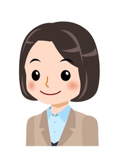 スーツを着た若い女性