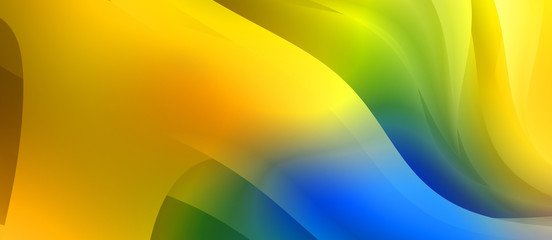 Abstract background with colorful gradient. Vibrant graphic wallpaper with stripes design. Fluid 2D illustration of modern movement.