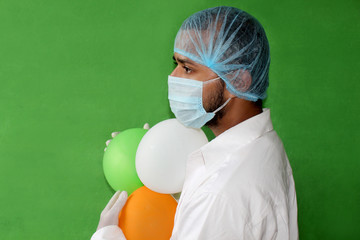 medical doctor with balloon