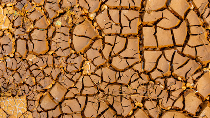 cracked earth from lack of moisture, backgrounds, textures