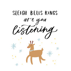 Hand drawn greeting card with Christmas quote and objects. Vector Celebration Illustration. Creative artwork with cozy Winter set of decoration for Home. Doodle Holidays background, poster, postcard