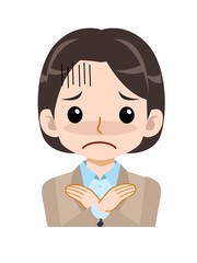 スーツを着た若い女性