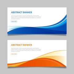 Obraz premium Abstract wavy banner templates