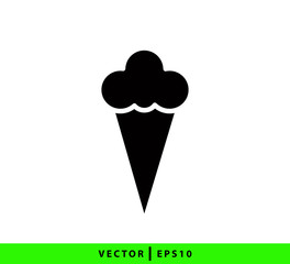 Ice cream icon flat style trendy illustration