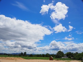 Obraz premium Lanscape of thailand with ligth sky.