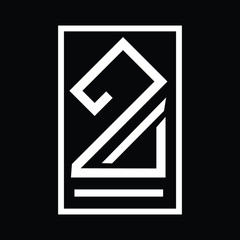 black and white font letter Z