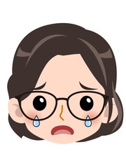 メガネを掛けた若い主婦