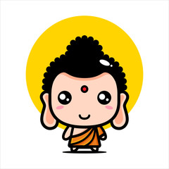 buddha character vector design
