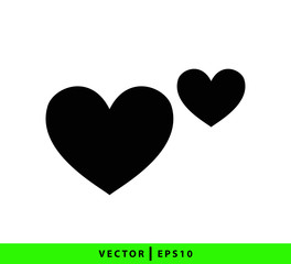 Heart icon vector logo design template