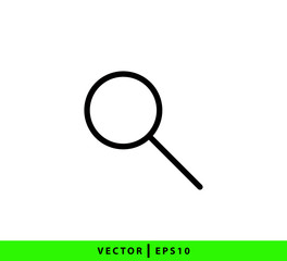 Magnifying icon vector logo design template