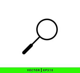 Magnifying icon vector logo design template