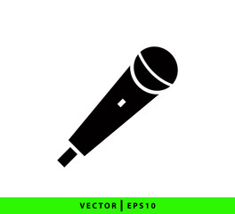 Microphone icon vector logo design template