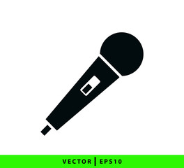 Microphone icon vector logo design template