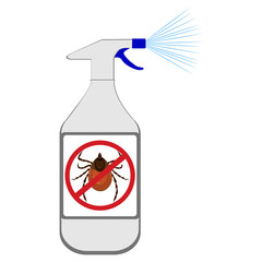 Mite repellent, spray isolated on a white background. Vector illustration.