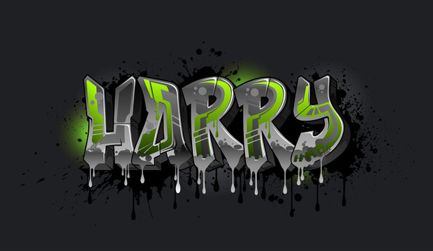 Harry Graffiti Name Design
