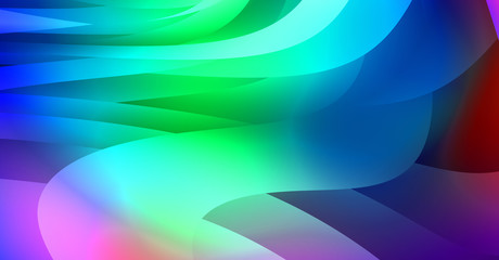 Abstract background with colorful gradient. Vibrant graphic wallpaper with stripes design. Fluid 2D illustration of modern movement.