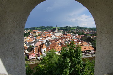 view of the traditional czech town