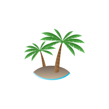 Palm Coconut Tree Design