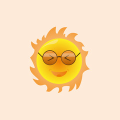 Happy Sun Design Illustration Vector