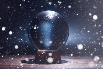 Fototapeta premium Crystal ball to predict the fate. Guessing for the future.