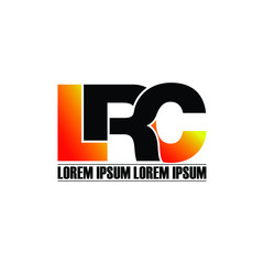 LRC letter monogram logo design vector