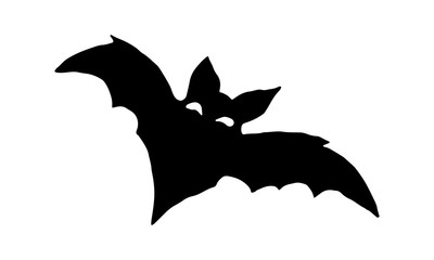 Halloween vector illustration. Hand drawn bats isolated on white background. Spooky character for banner, poster, invitation or festive decoration
