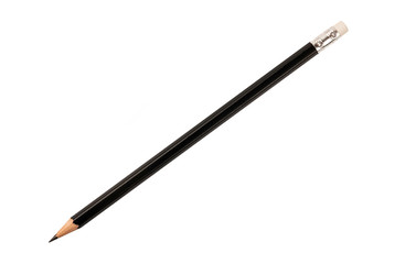 Black pencil isolated on white background