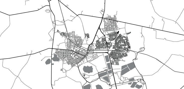 Urban vector city map of Welkom, South Africa