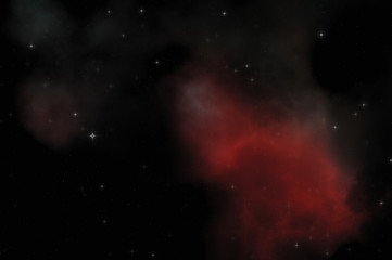 Fototapeta premium Star field in galaxy space with colorful nebula. Sci fi background of deep space. Ethereal wallpaper.