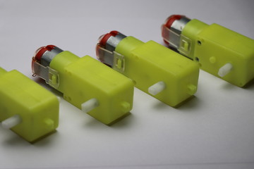 Double shaft Geared DC motor which is used in making electronic projects which has high torque on...