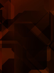 Obraz premium Layers of colorful and vibrant geometrical shapes. Digital illustration of a tech layout. Futuristic design template.